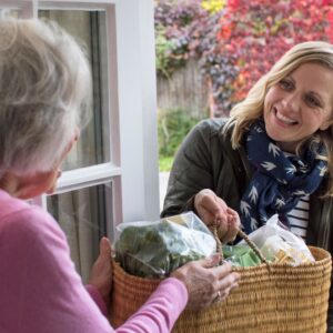 Neighbors helping neighbors with groceries